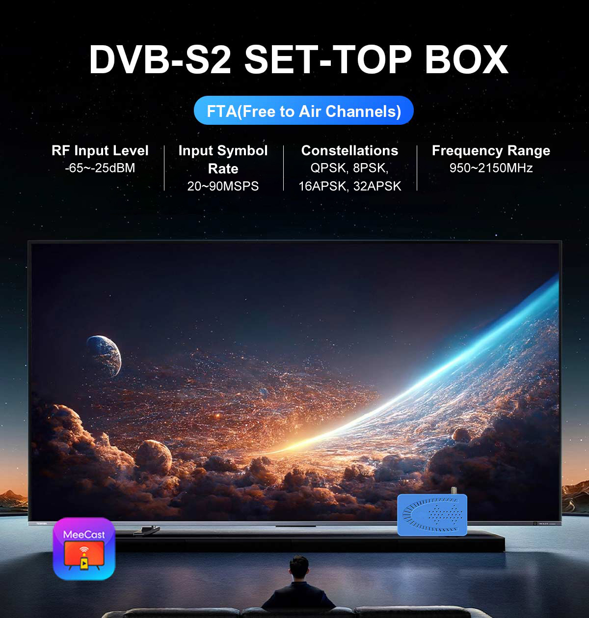 Mini-8 120mm Mini DVB-S2 Receiver supplier