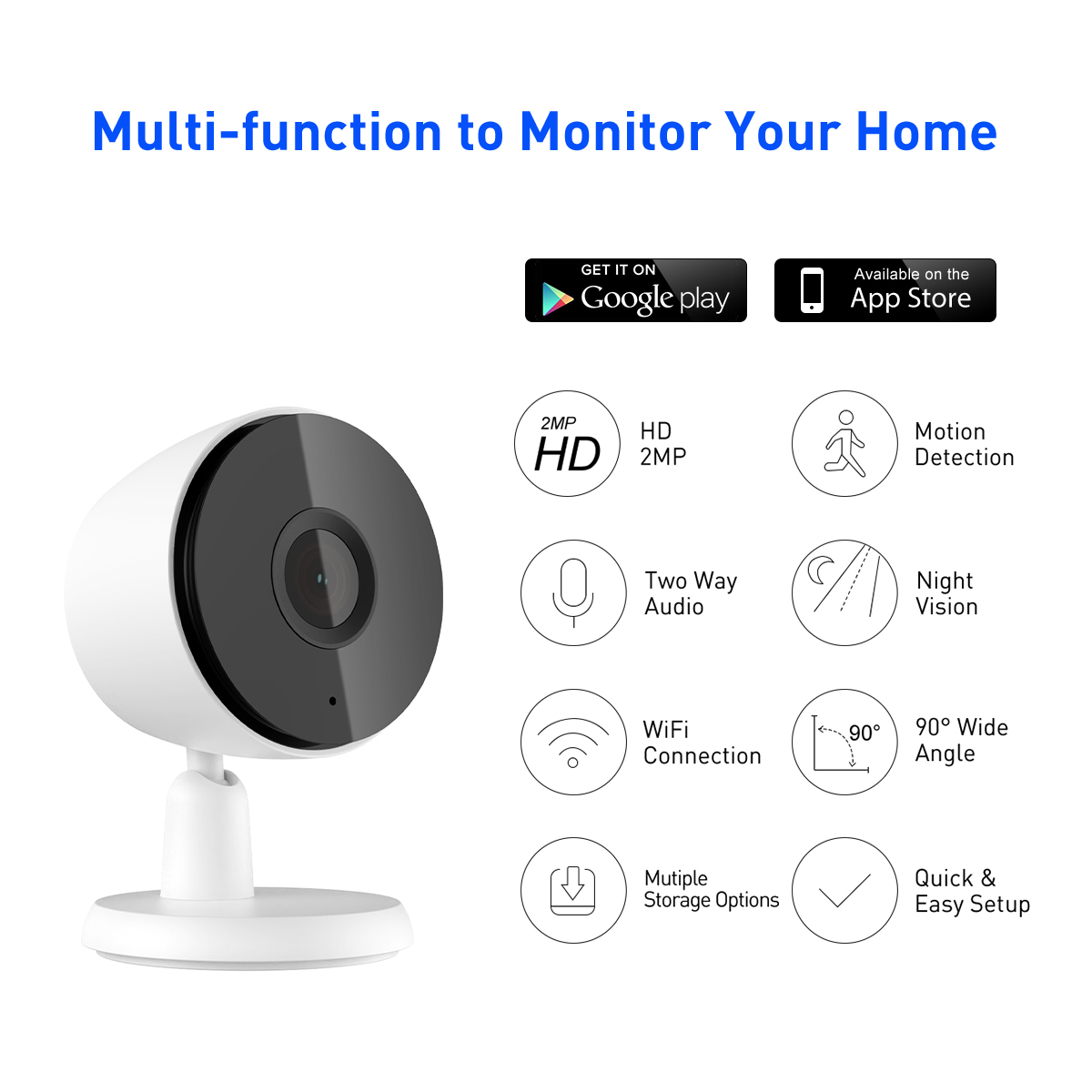 Tuya RC4 WiFi 1/2/4MP Indoor Fixed Cube IPC supplier