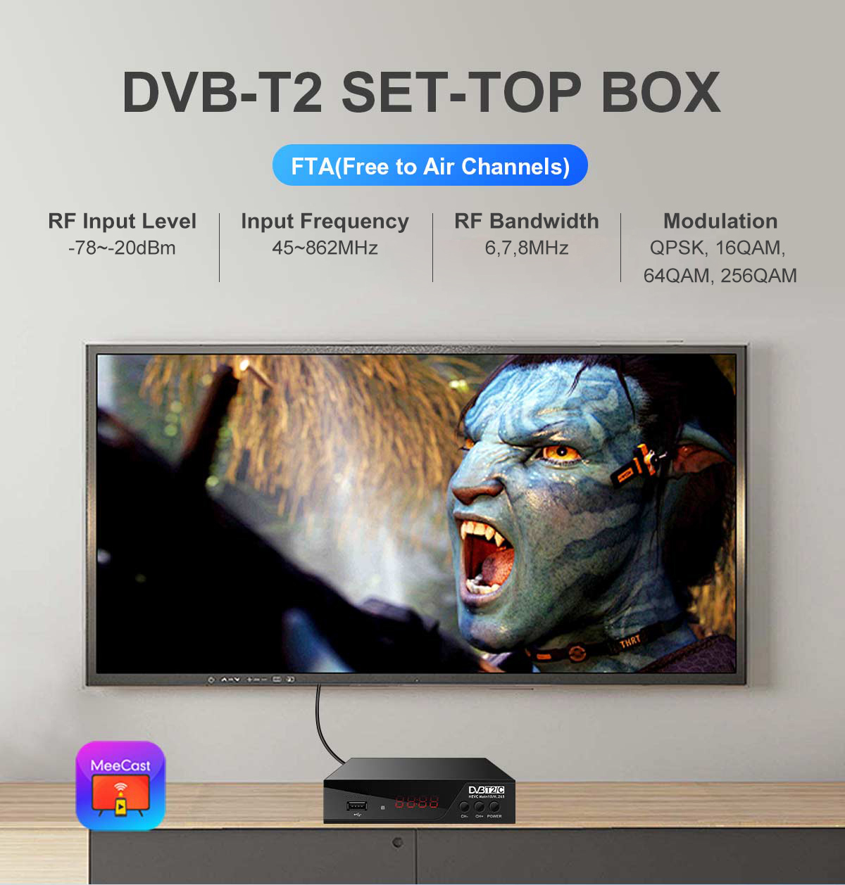 HEVC European DVB-T2 Receiver manufacture
