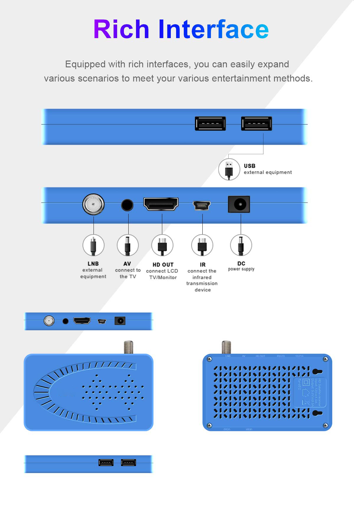 Mini-8 120mm Mini DVB-S2 Receiver manufacture