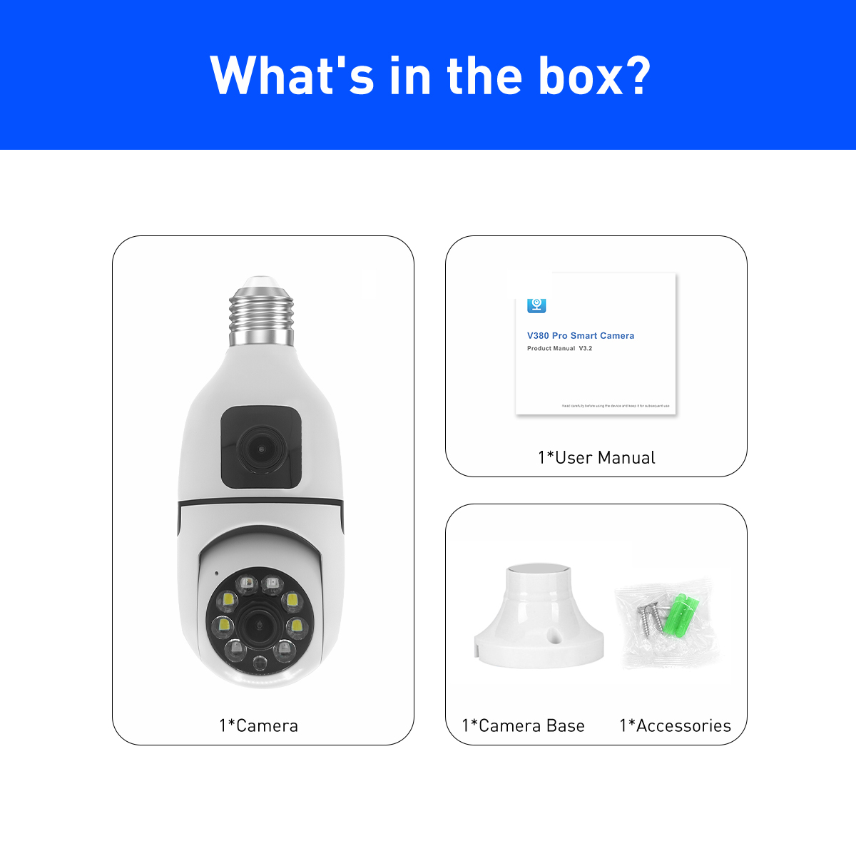V380 RVSQ002 WiFi 2MP Bulb IPC details