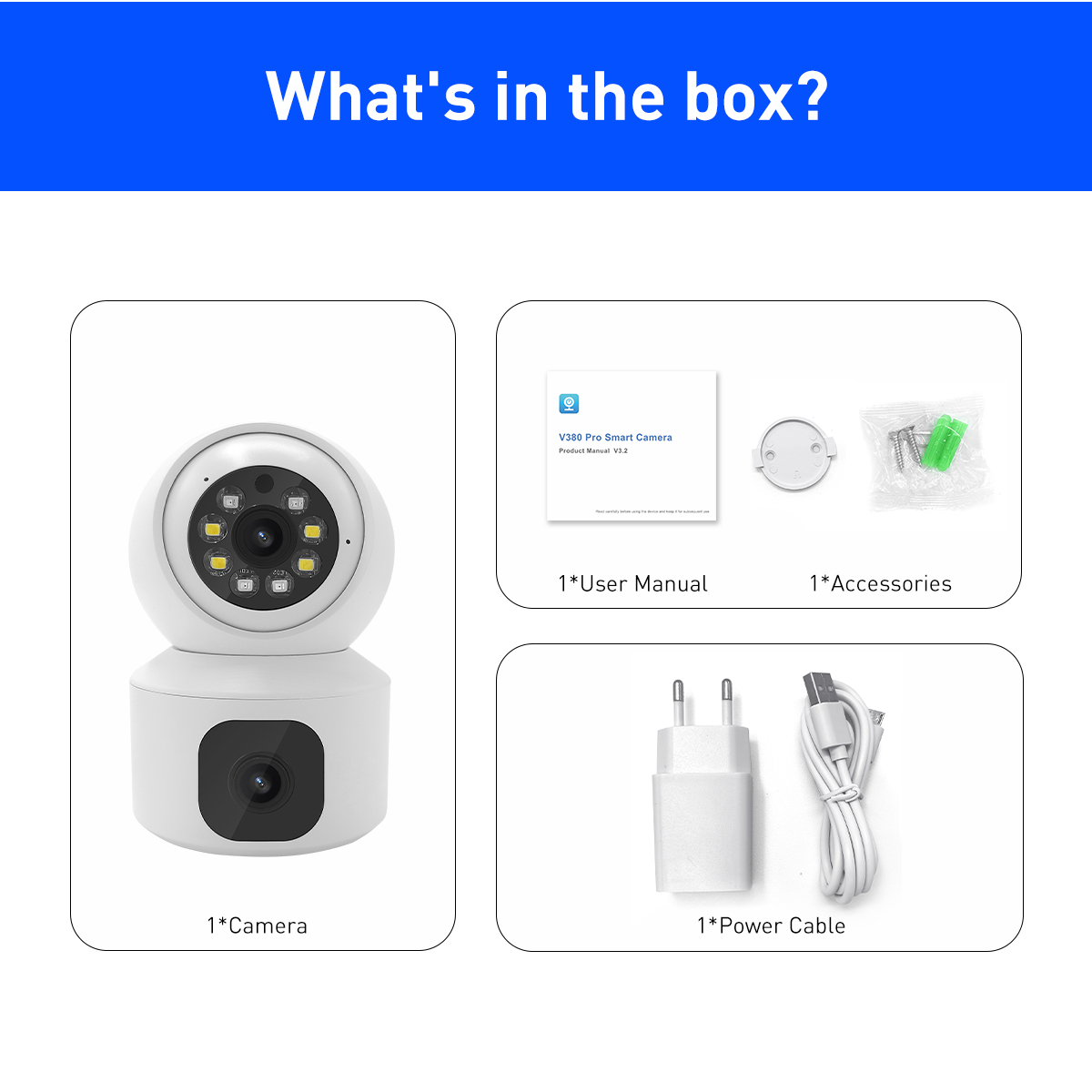 V380 RVBQ2 WiFi 2MP Indoor PTZ IPC details