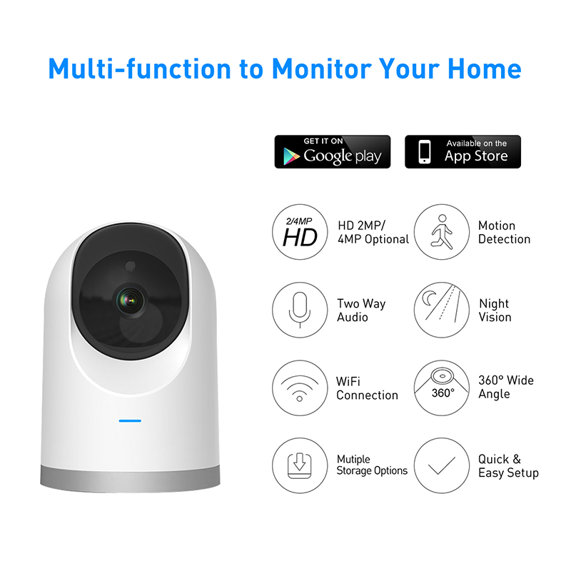 Tuya RP7 WiFi 2MP/4MP โดมในร่ม PTZ IPC
