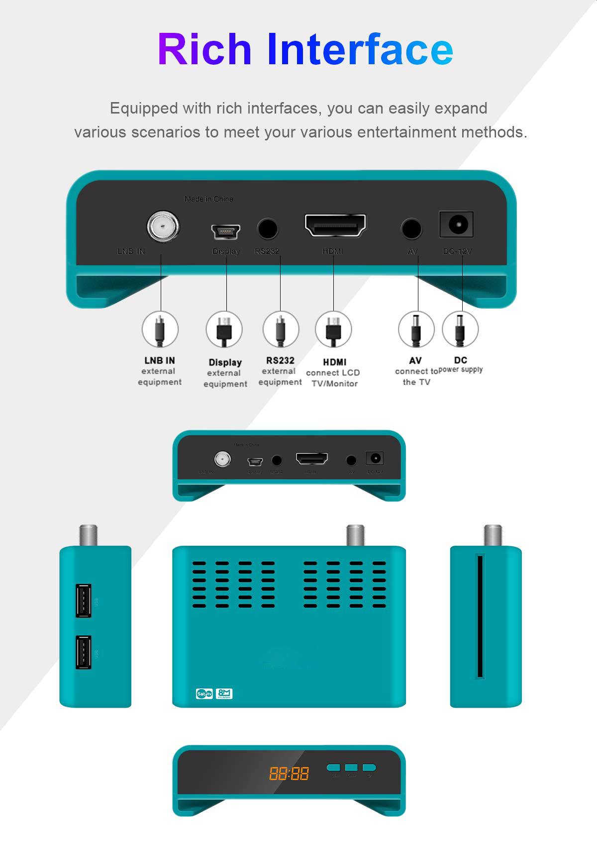 Mini-9 120mm Mini DVB-S2 Receiver manufacture