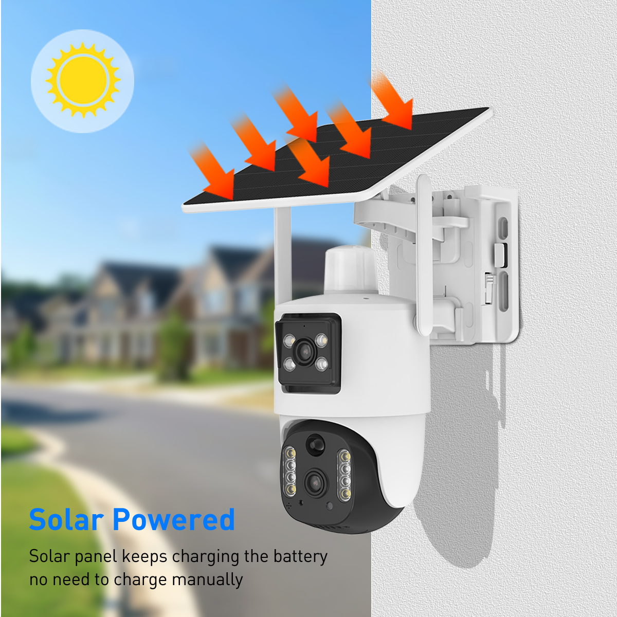 V380 RV5 WiFi Solar 2MP Waterproof Outdoor IPC factory
